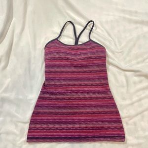 Lululemon Y Back Striped Tank Top